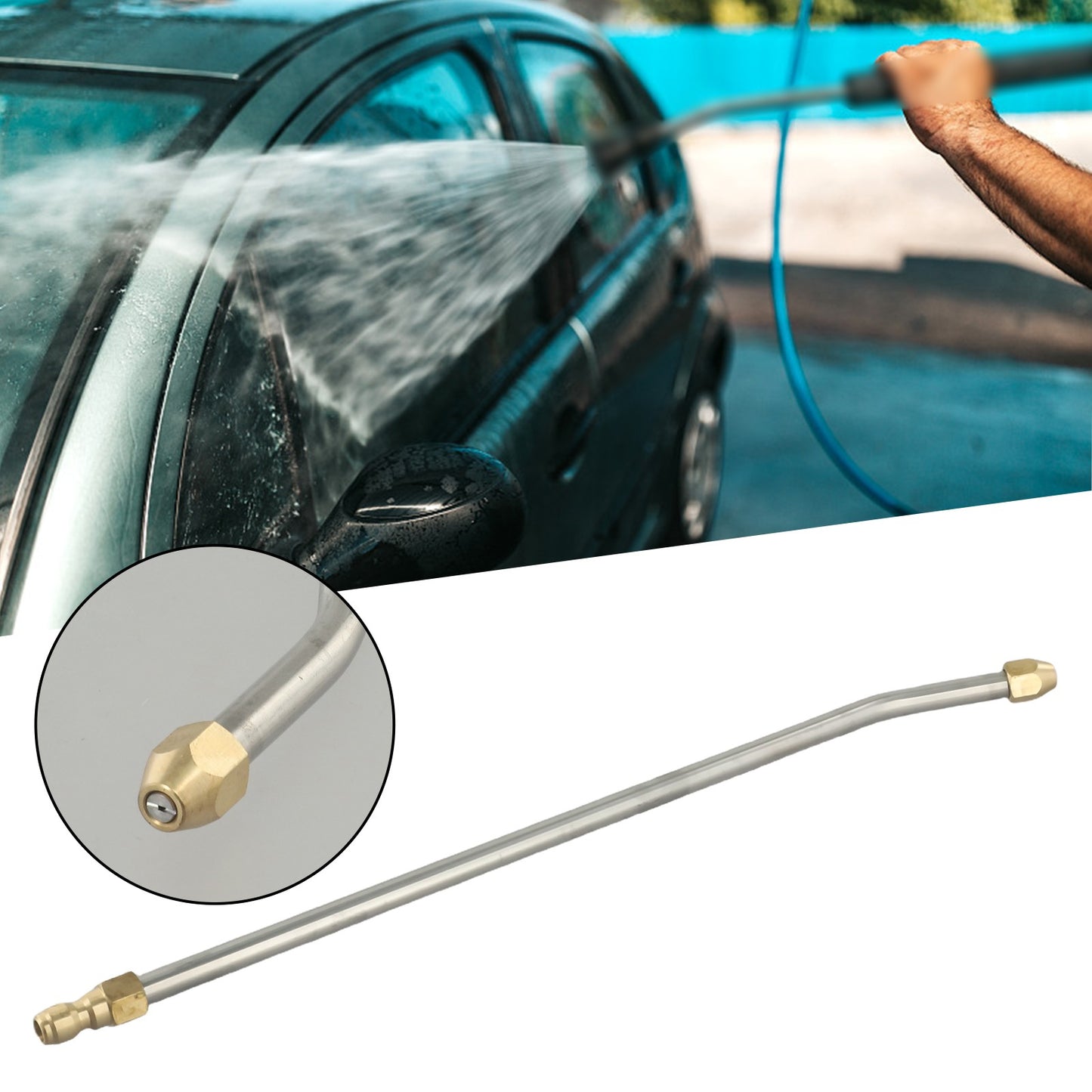 Replacement Wash Nozzle Lance Accessory Angled Lance Quick Connect Easy To Use