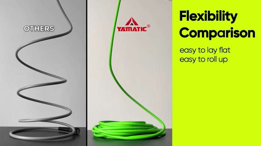 YAMATIC Flexible Pressure Washer Hose 1/4" Kink Resistant Power Washer Hose M22