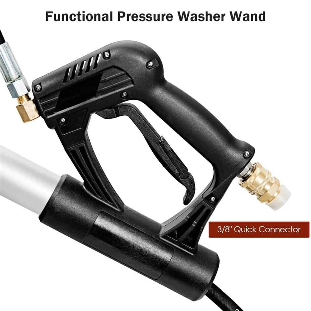 18 Ft. Telescoping Pressure Washer Extension Wand Kit with 5 Spray Nozzles