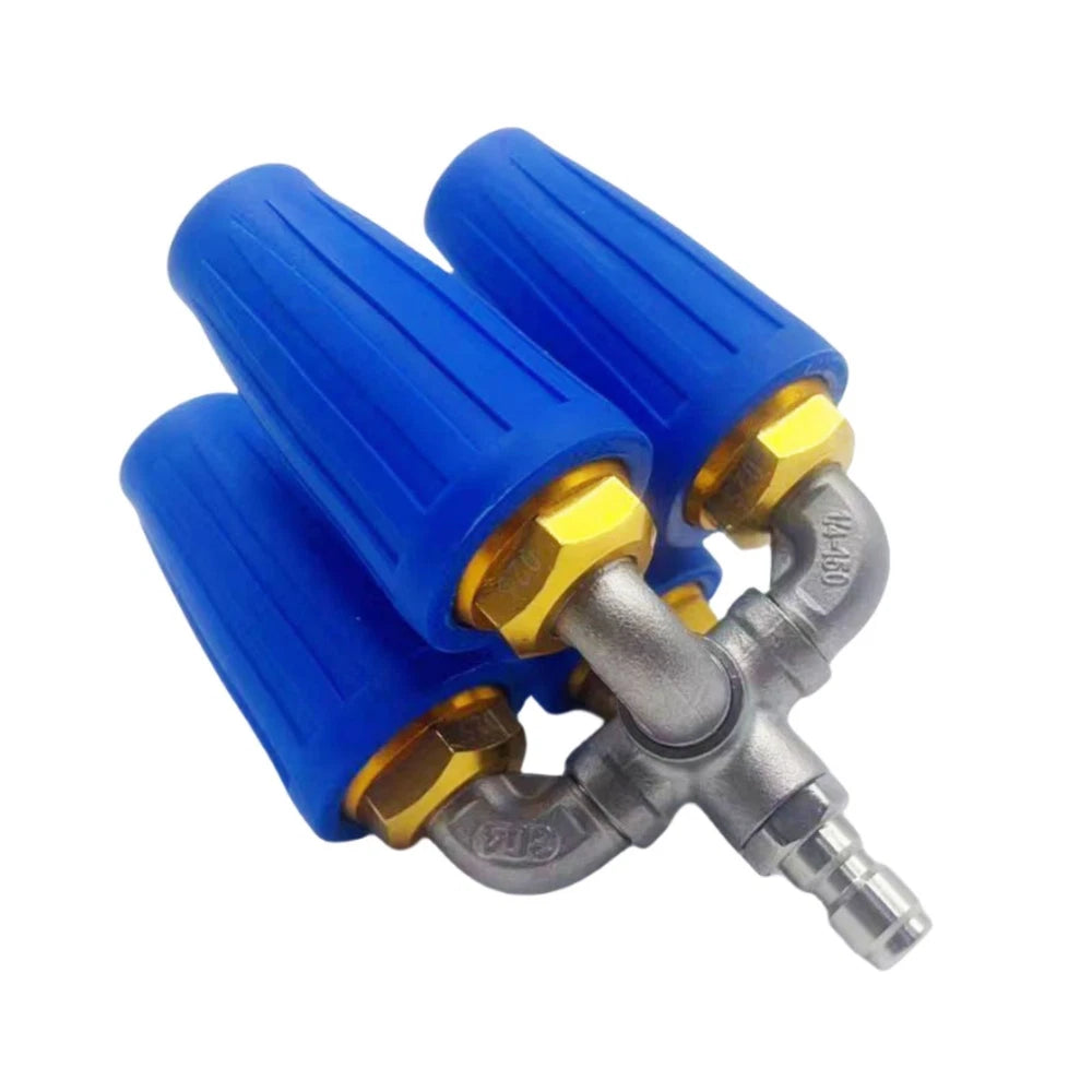 4000PSI Pressure Washer 1/4 Quick Connect Rotating 4 Outlet Orifice Turbo Nozzle
