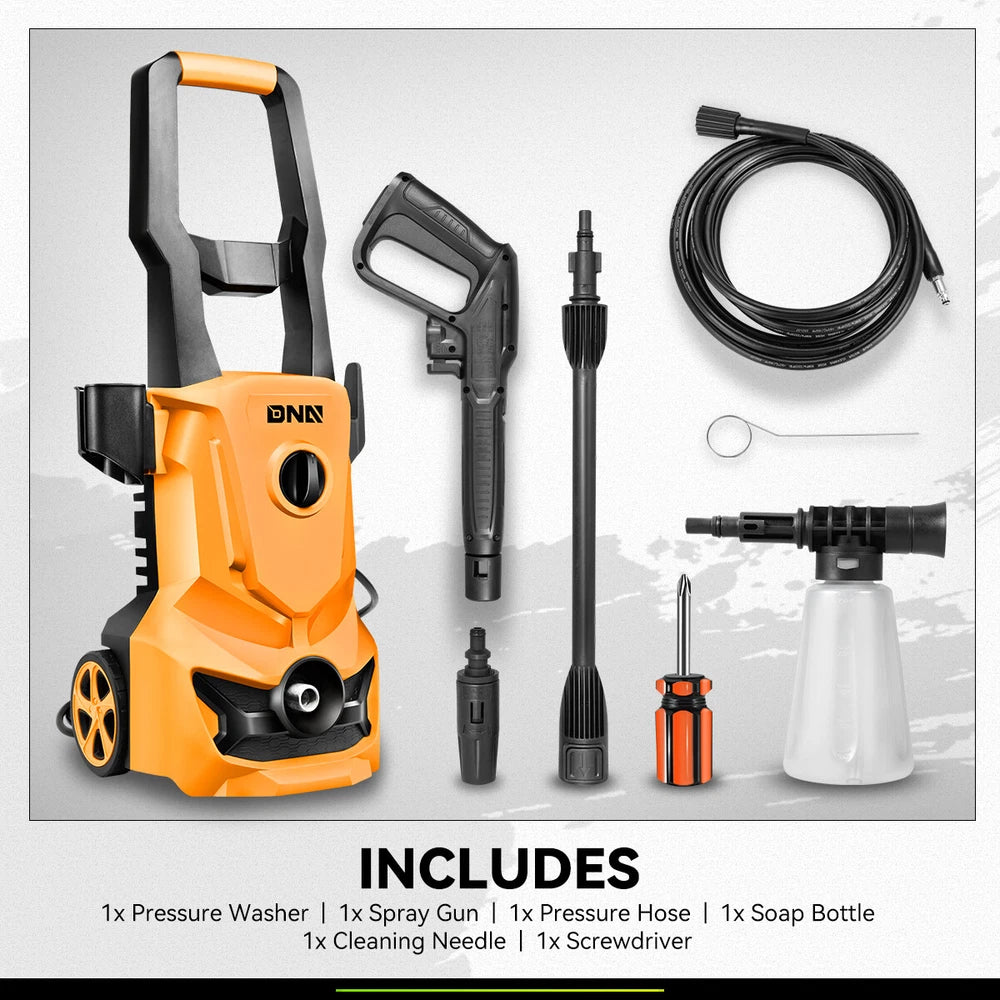 1813 PSI 1.45GPM High Pressure Power Washer Portable Electric Cleaner Machine