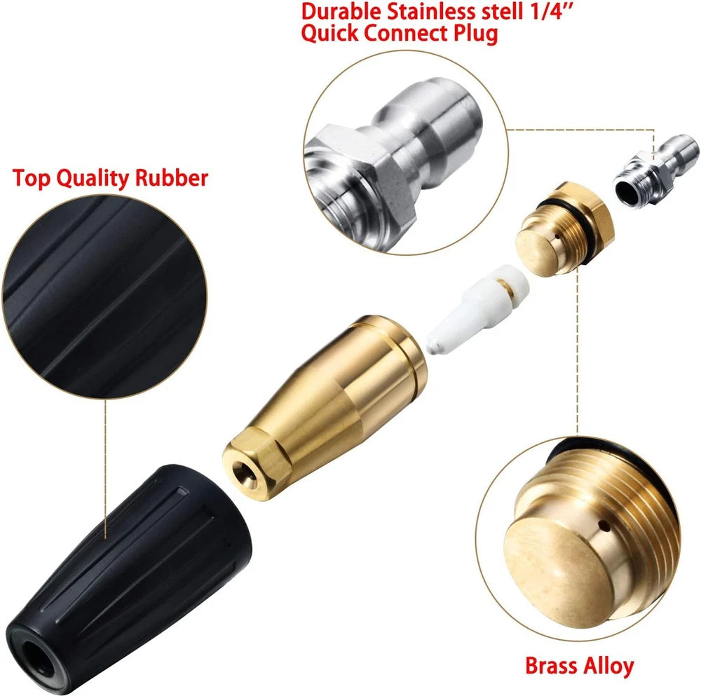 4000PSI Universal Turbo High Pressure Washer Nozzle 1/4" Quick Connect 4.0 GPM
