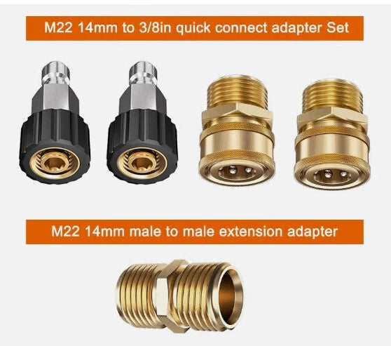 High Pressure Washer Hose 20/25/50/100ft 5800PSI M22 Power Washer Extension Hose