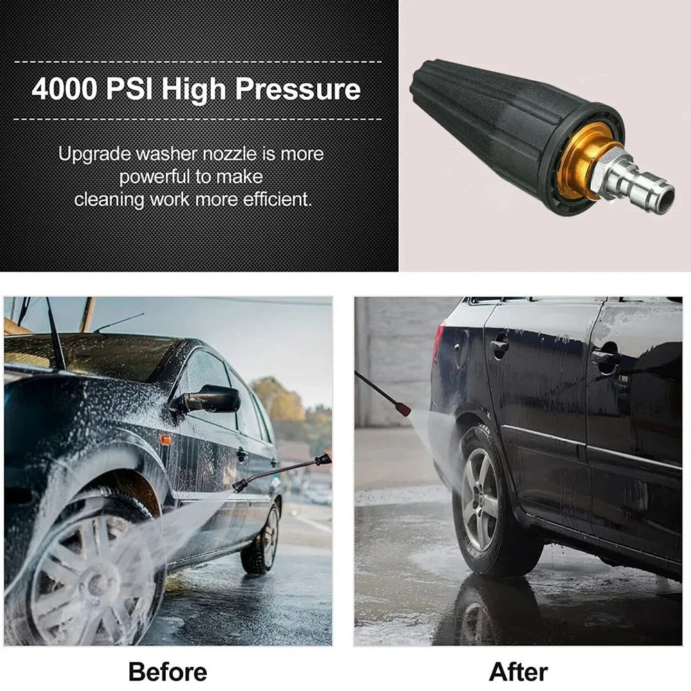 4000PSI Universal Turbo High Pressure Washer Nozzle 1/4" Quick Connect 4.0 GPM