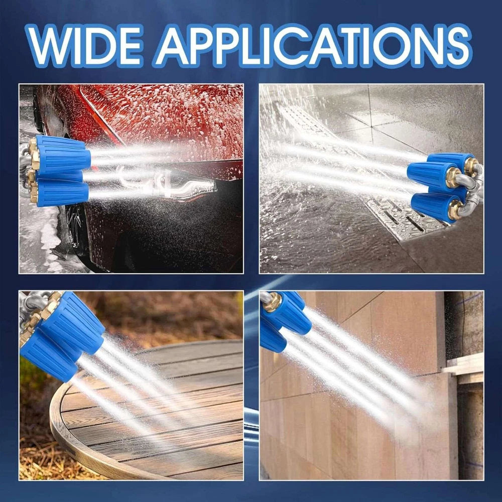4000PSI Pressure Washer 1/4 Quick Connect Rotating 4 Outlet Orifice Turbo Nozzle