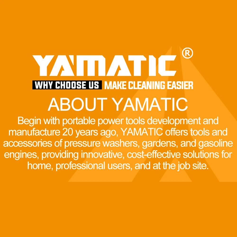 YAMATIC Flexible Pressure Washer Hose 1/4" Kink Resistant Power Washer Hose M22