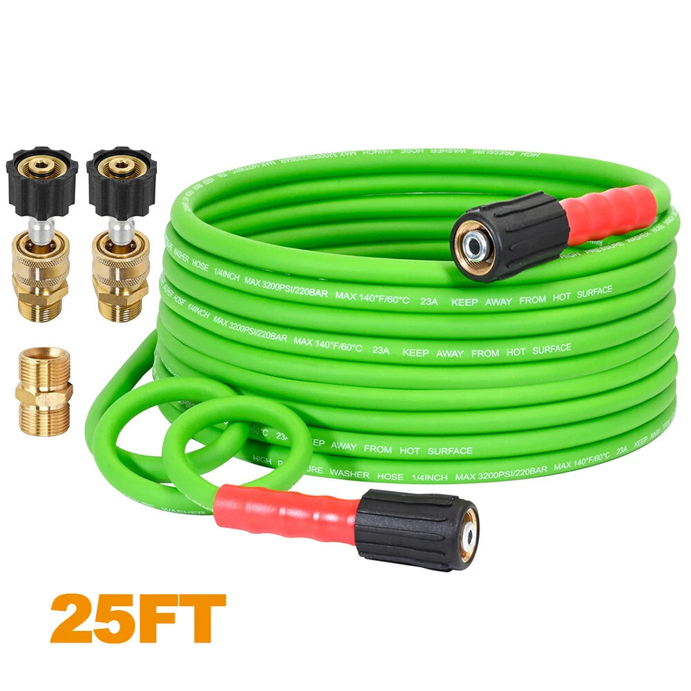 YAMATIC Flexible Pressure Washer Hose 1/4" Kink Resistant Power Washer Hose M22
