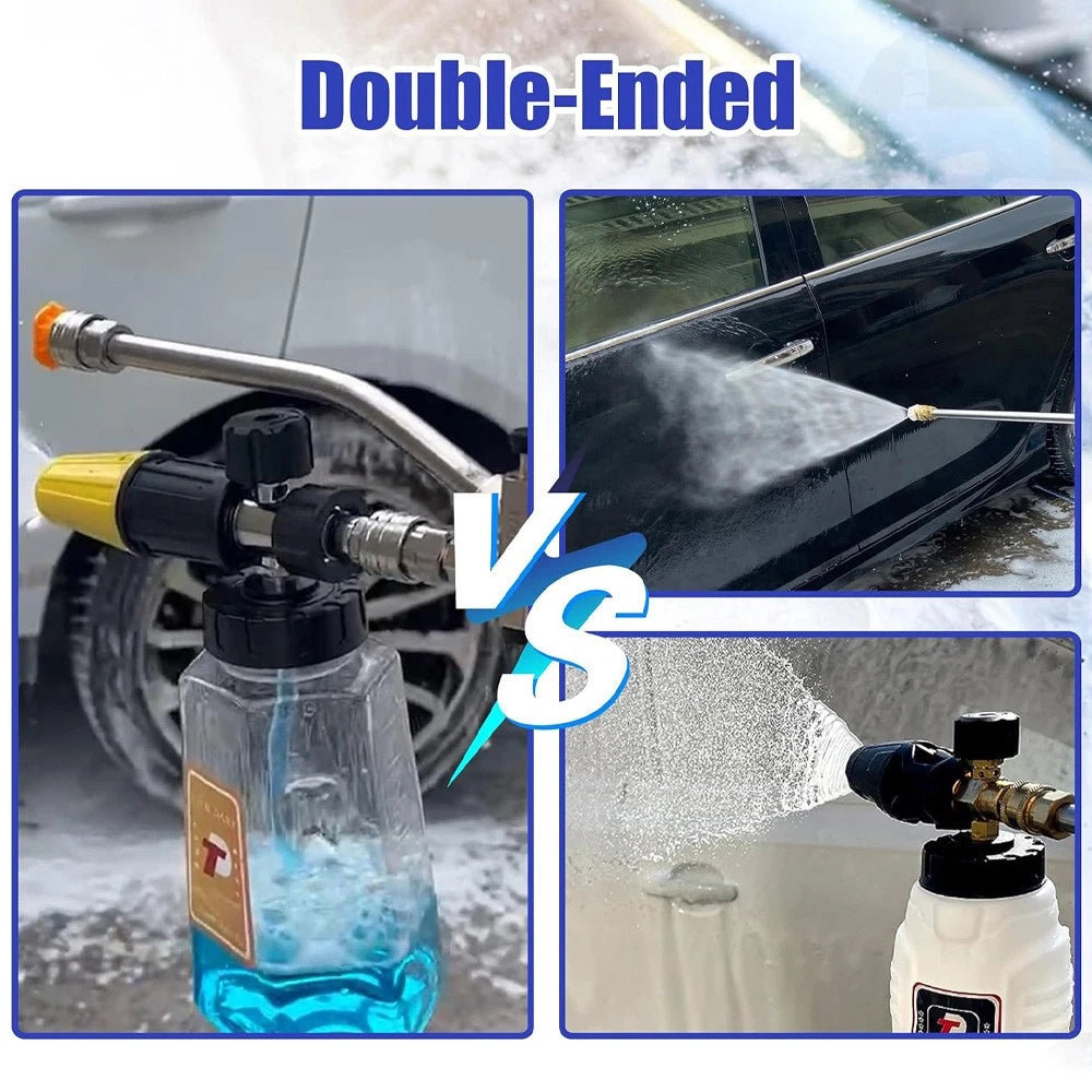 Foam Cannon Dual Connector Accessory Dual-Purpose Switch Spray Gun w/ Nozzles
