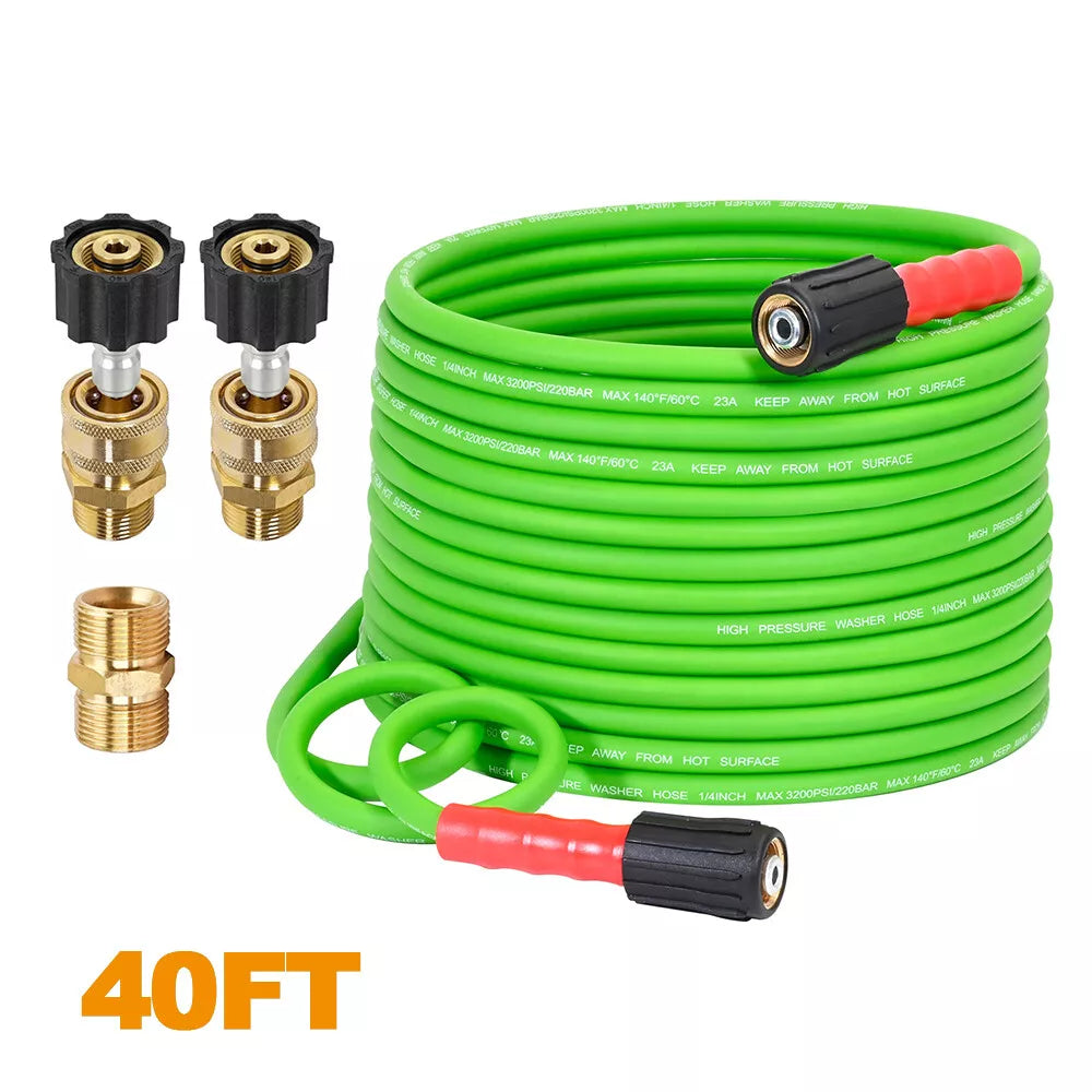 YAMATIC Flexible Pressure Washer Hose 1/4" Kink Resistant Power Washer Hose M22