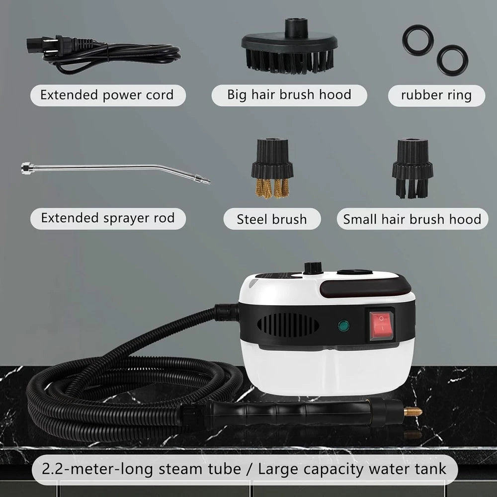 2500W High-Temperature Commercial Steam Vacuum Cleaner and High-Pressure Washer - US Model