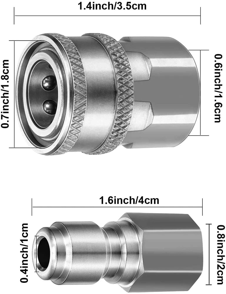 Pressure Washer Adapter Set Coupler Quick Connect Pressure Washer Couple