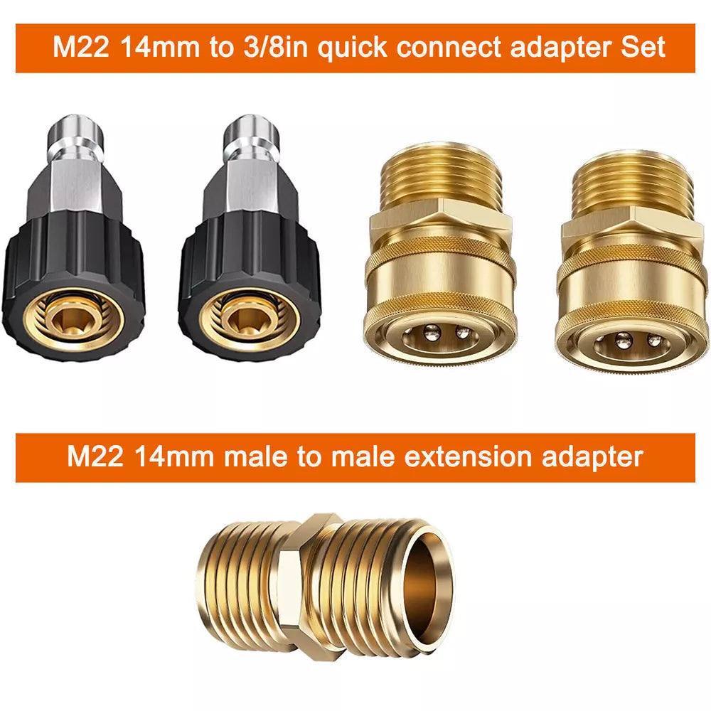 High Pressure Washer Hose 25/50/100ft 5800PSI M22 Power Washer Extension Hose