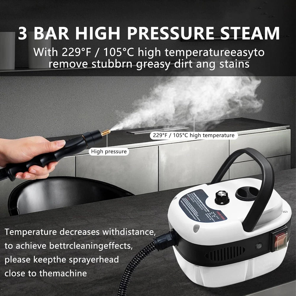 2500W High-Temperature Commercial Steam Vacuum Cleaner and High-Pressure Washer - US Model