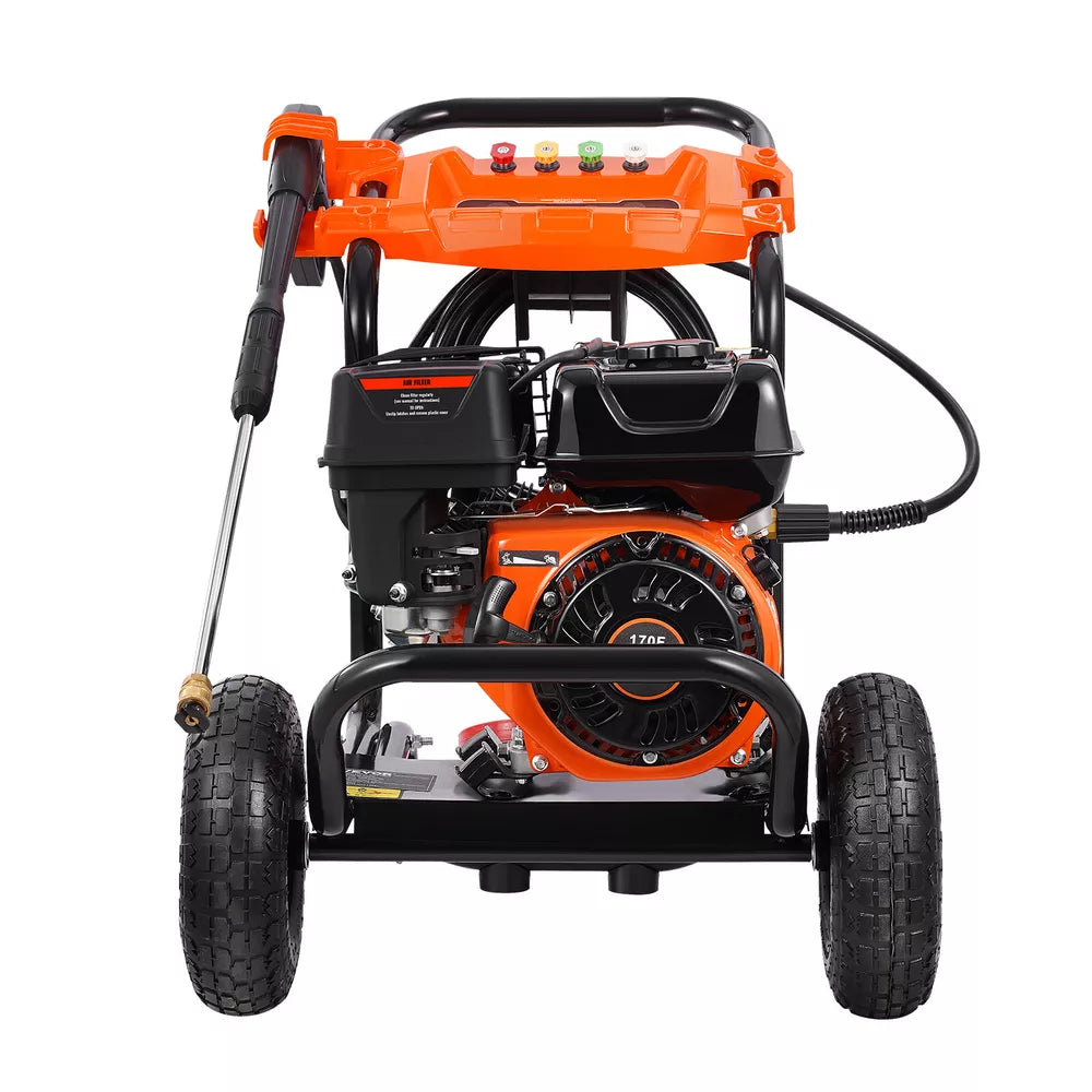 VEVOR Gas Pressure Washer 3500 PSI 2.6 GPM with 5 Nozzle Set for Cars Fences