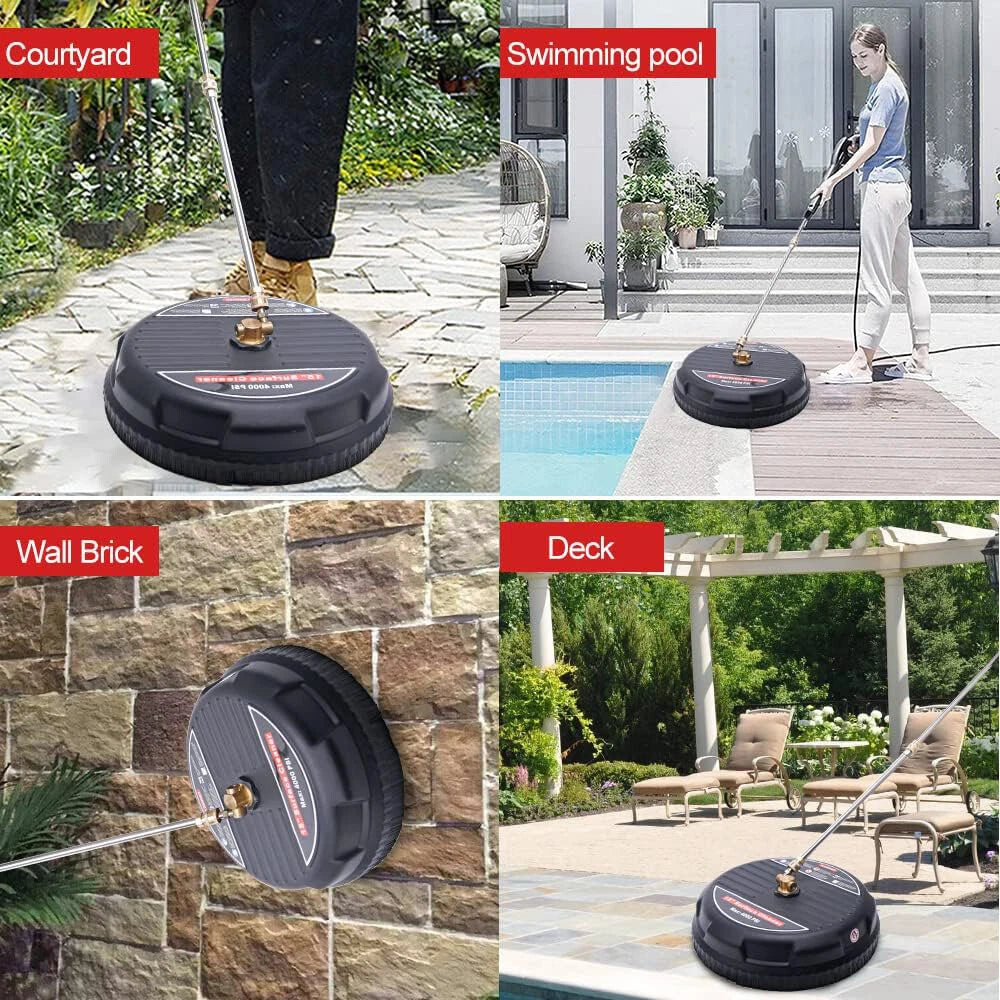 15 Inch Pressure Washer Surface Cleaner 4000PSI Power Washer Attachment for Deck