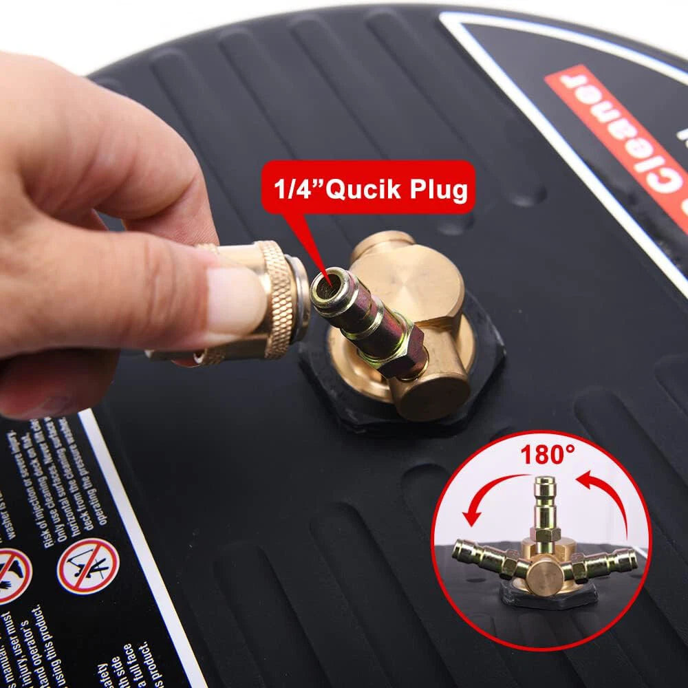 15 Inch Pressure Washer Surface Cleaner 4000PSI Power Washer Attachment for Deck