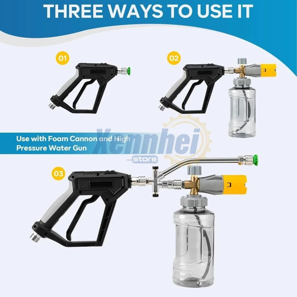 Foam Cannon Dual Connector Accessory Dual-Purpose Switch Spray Gun w/ Nozzles US