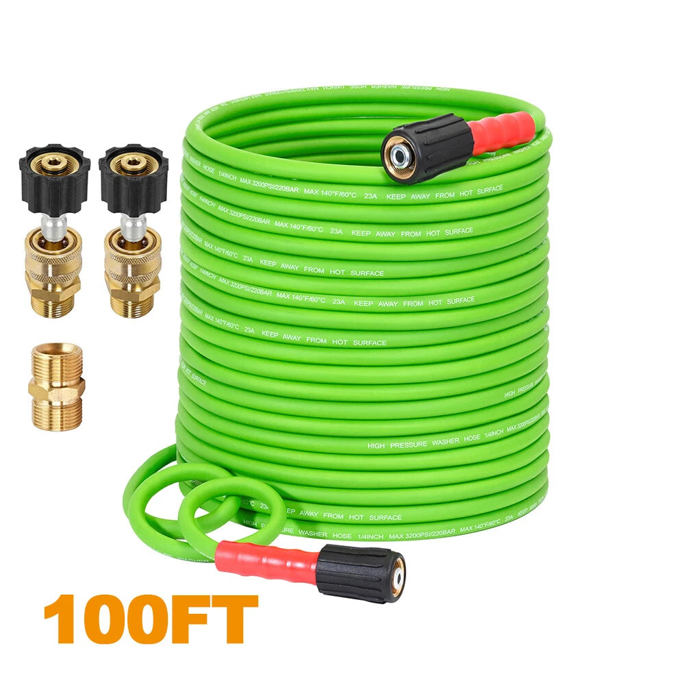 YAMATIC Flexible Pressure Washer Hose 1/4" Kink Resistant Power Washer Hose M22