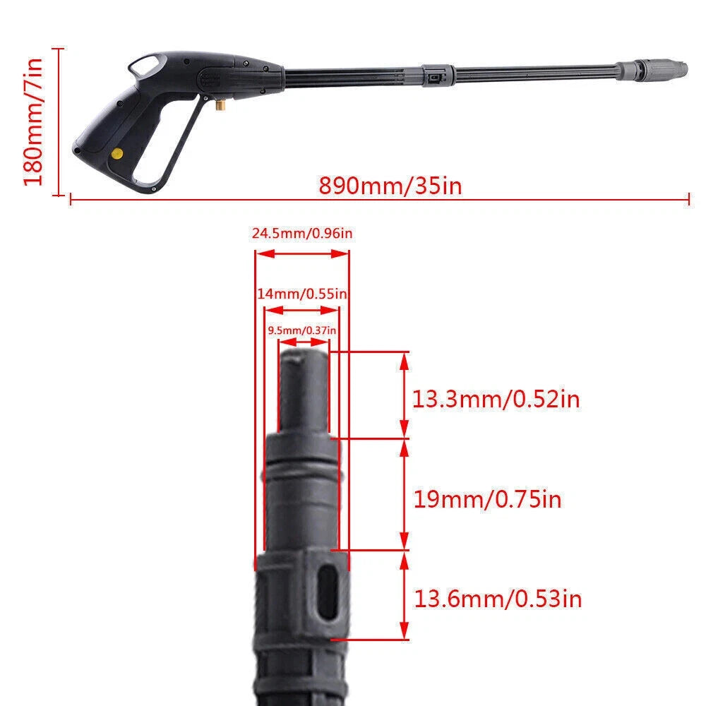 High Pressure Washer Hose 25/50/100ft 5800PSI M22 Power Washer Extension Hose