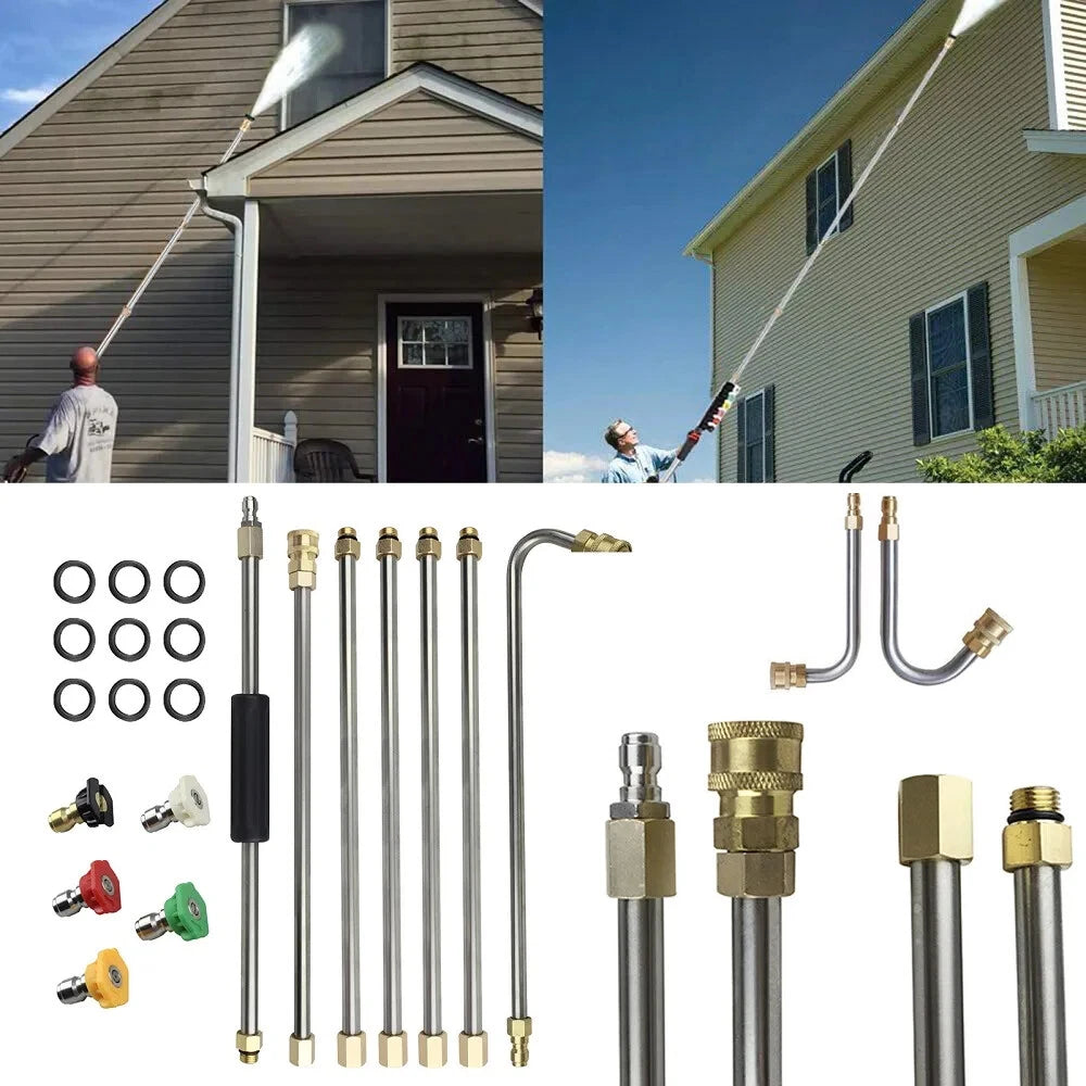 Pressure Washer Extension Wand Set Power Washer Lance Gun Attachment 4000PSI US