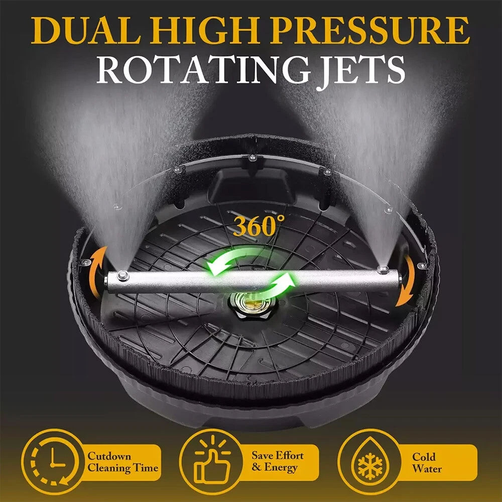 15 Inch Pressure Washer Surface Cleaner 4000PSI Power Washer Attachment for Deck