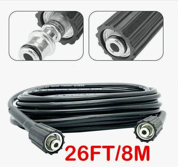 High Pressure Washer Hose 20/25/50/100ft 5800PSI M22 Power Washer Extension Hose