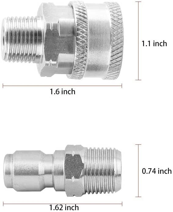 Pressure Washer Adapter Set Coupler Quick Connect Pressure Washer Couple