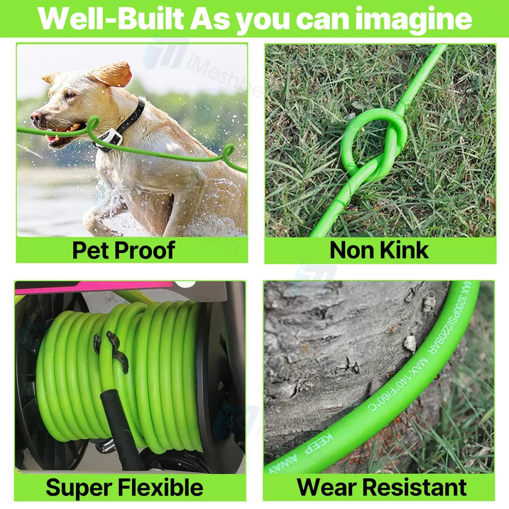 Super Flexible Pressure Washer Hose 25-100' 3600 PSI M22-14&15mm, or 3/8" QC