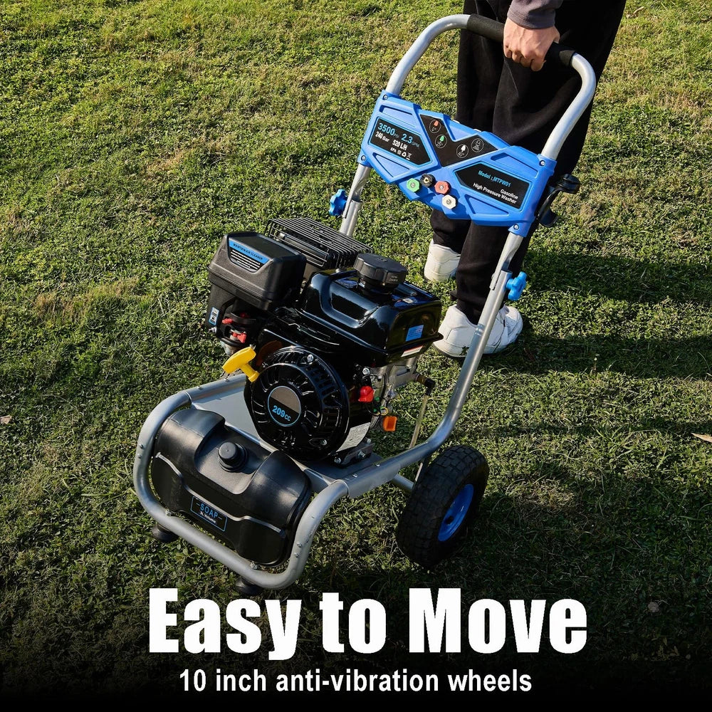 3500 PSI 2.3 GPM Cold Water Gas Powered High Pressure Washer 209cc 4 Nozzles New