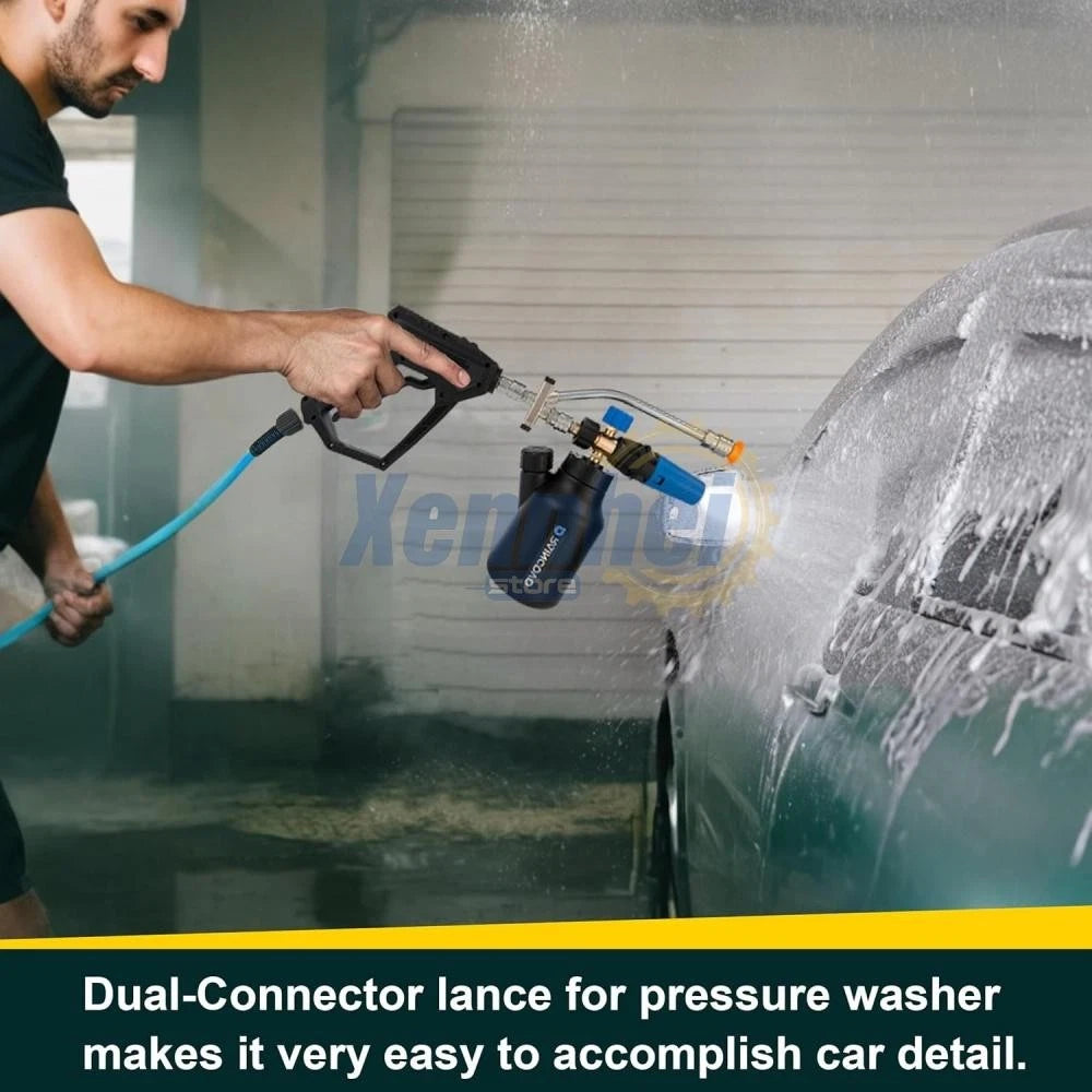 Foam Cannon Dual Connector Accessory Dual-Purpose Switch Spray Gun w/ Nozzles US