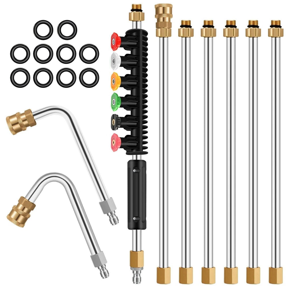 Pressure Washer Extension Wand Set Power Washer Lance Gun Attachment 4000PSI US