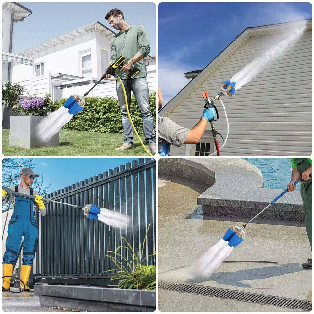 4000PSI Pressure Washer 1/4 Quick Connect Rotating 4 Outlet Orifice Turbo Nozzle