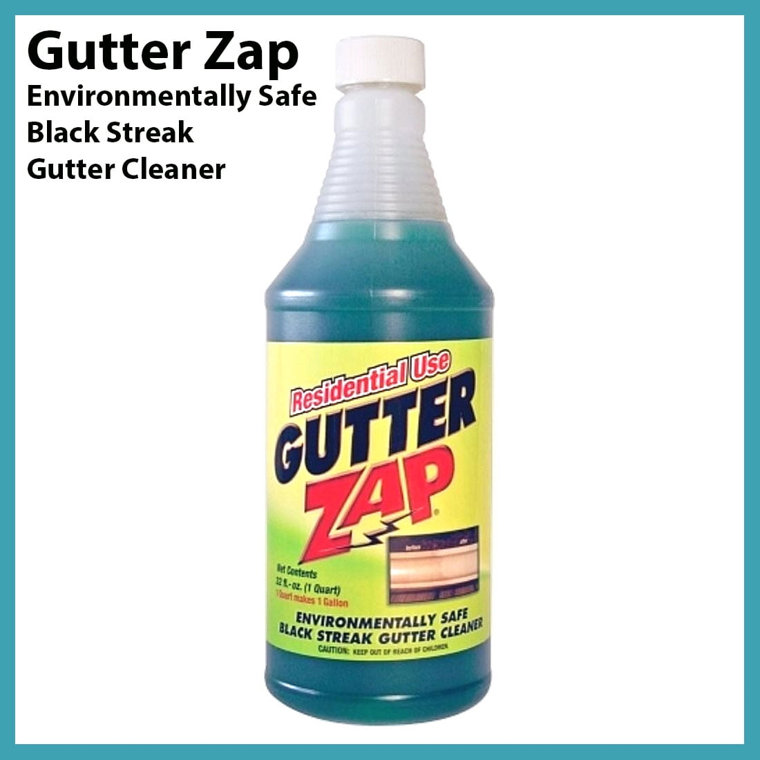 Gutter Zap Environmentally Safe Black Streak Gutter Cleaner Removes Heavy Soils Dirt Industrial Stains,  Residential