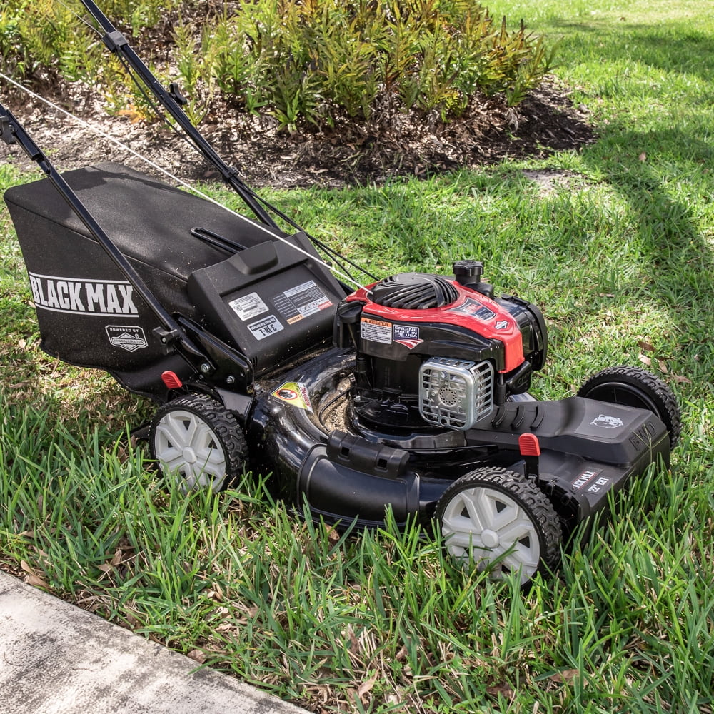 Black Max 21" Self-Propelled Lawn Mower with 140cc E550 Series Briggs and Stratton Engine