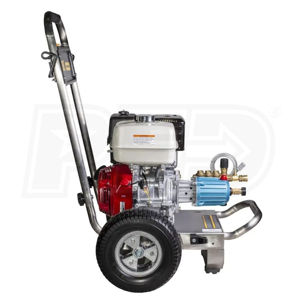 BE Power Equipment Professional 4200 PSI (Gas - Cold Water) Pressure Washer w/ SS Frame, CAT Pump & Honda GX390 Engine