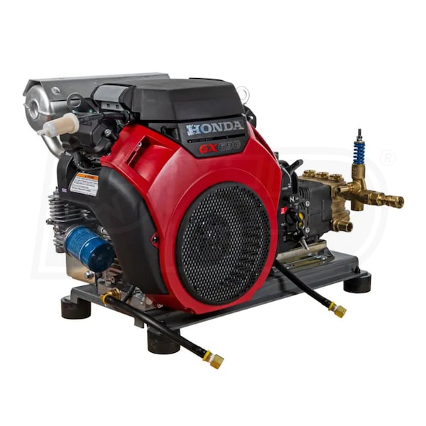 BE Power Equipment Professional 4200 PSI (Gas - Cold Water) Belt-Drive Skid Pressure Washer w/ AR Pump & Honda GX690 Engine
