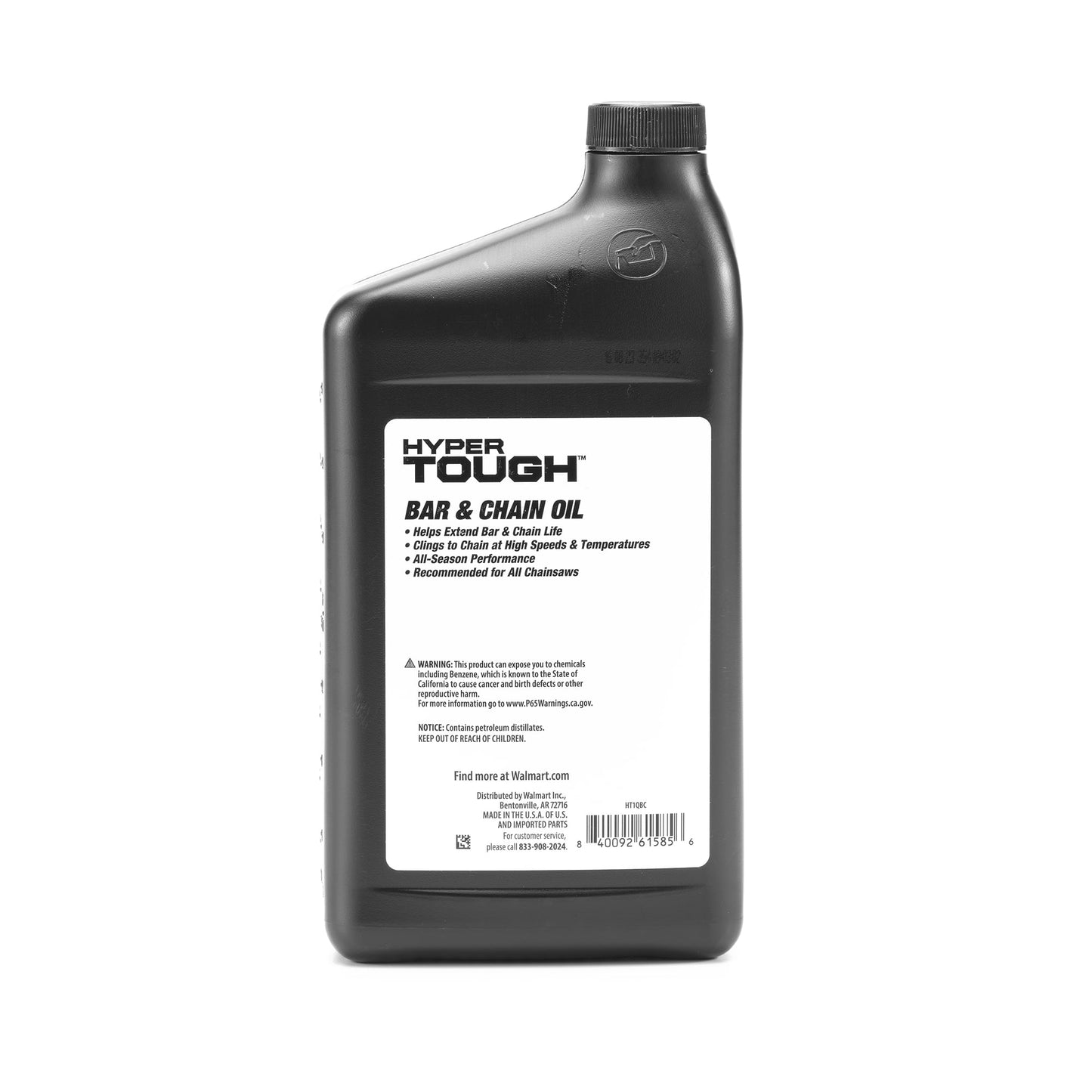 Hyper Tough (Hyper Tough Oils HT1QBC) Bar and Chain Oil Liquid, 32 fl oz Bottle - Black (1 Pack)