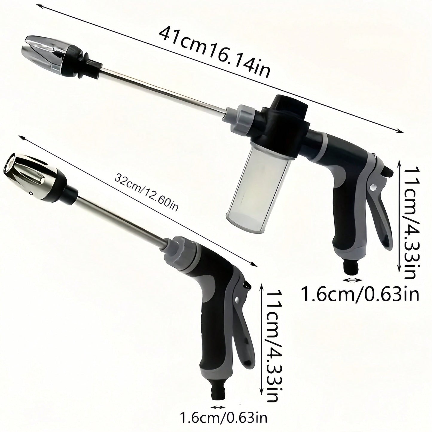 Portable High-Pressure Garden Watering Gun – 1900 PSI Power Washer Wand Sprayer for Car Wash, Yard, Lawn & Outdoor Cleaning