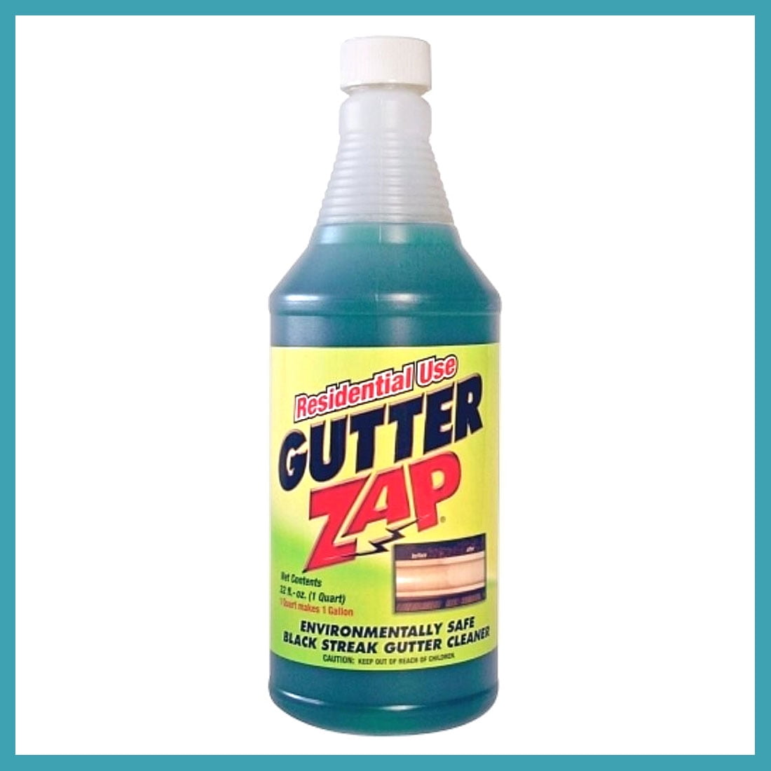 Gutter Zap Environmentally Safe Black Streak Gutter Cleaner Removes Heavy Soils Dirt Industrial Stains,  Residential