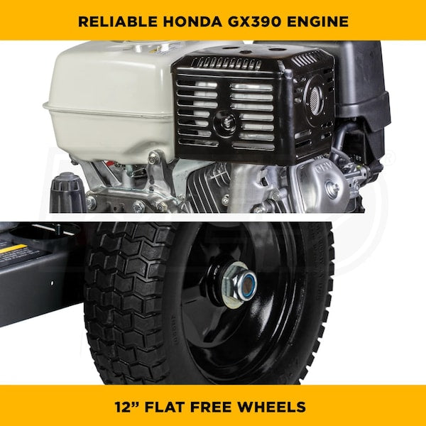 BE Power Equipment Professional 4200 PSI (Gas - Cold Water) Start Your Own Pressure Washing Business Kit w/ SS Frame, Comet Pump & Honda GX390 Engine