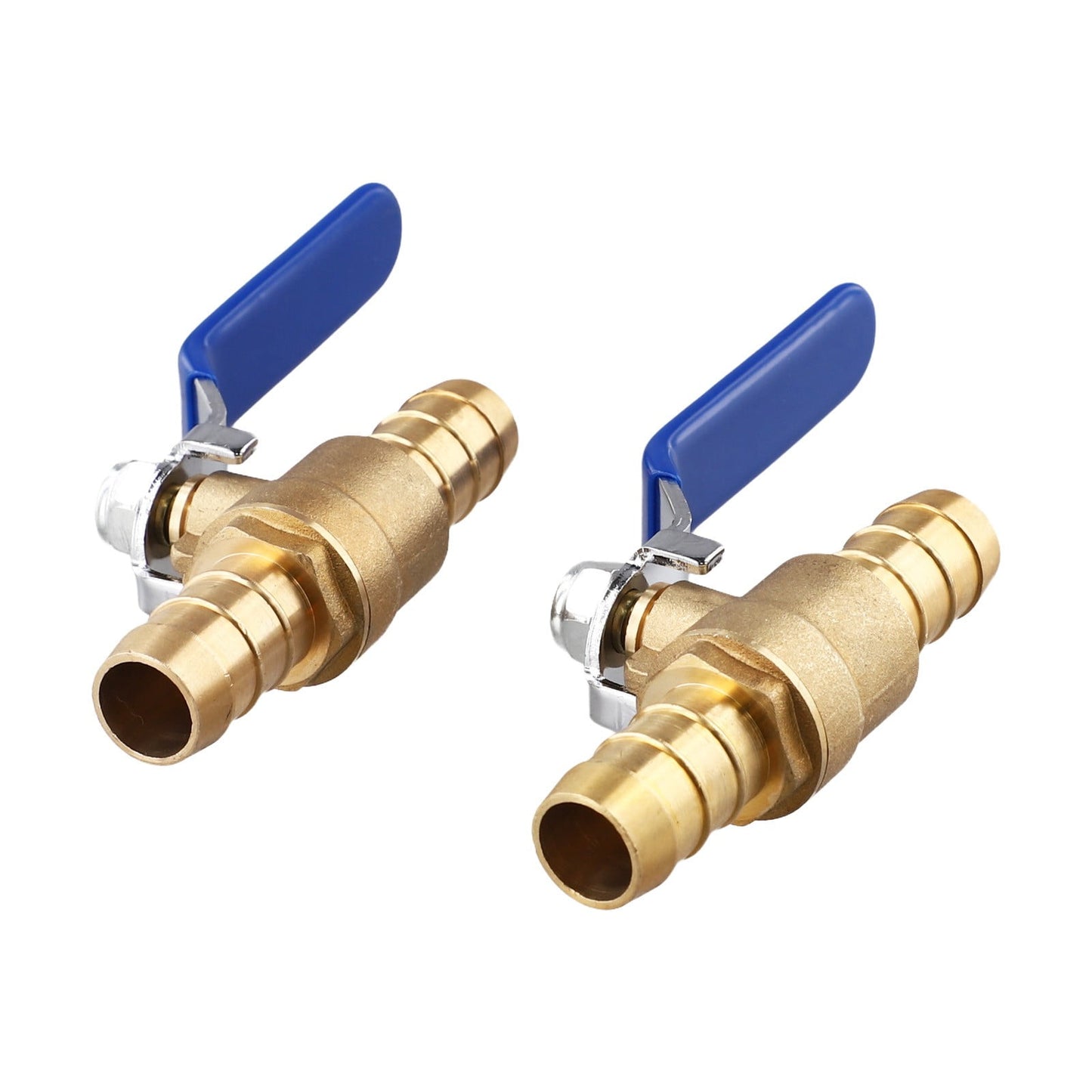Brass Hose Barb Ball Valve Kit-2Pcs 5/8"Heater Hose Shut off Valve with Stainle