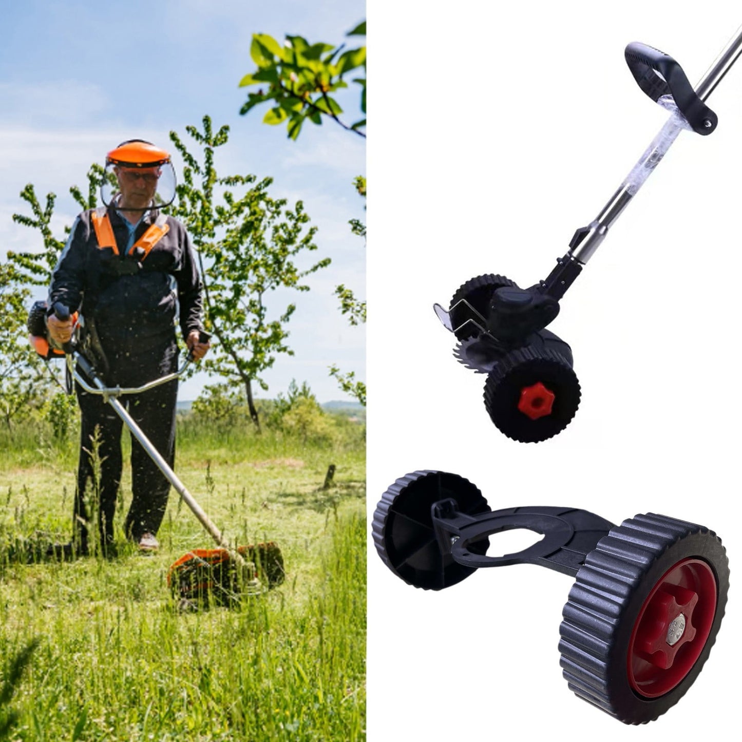ZDCA Small Household Mower Wheel Charging Mower Hoe Artifact Wheel