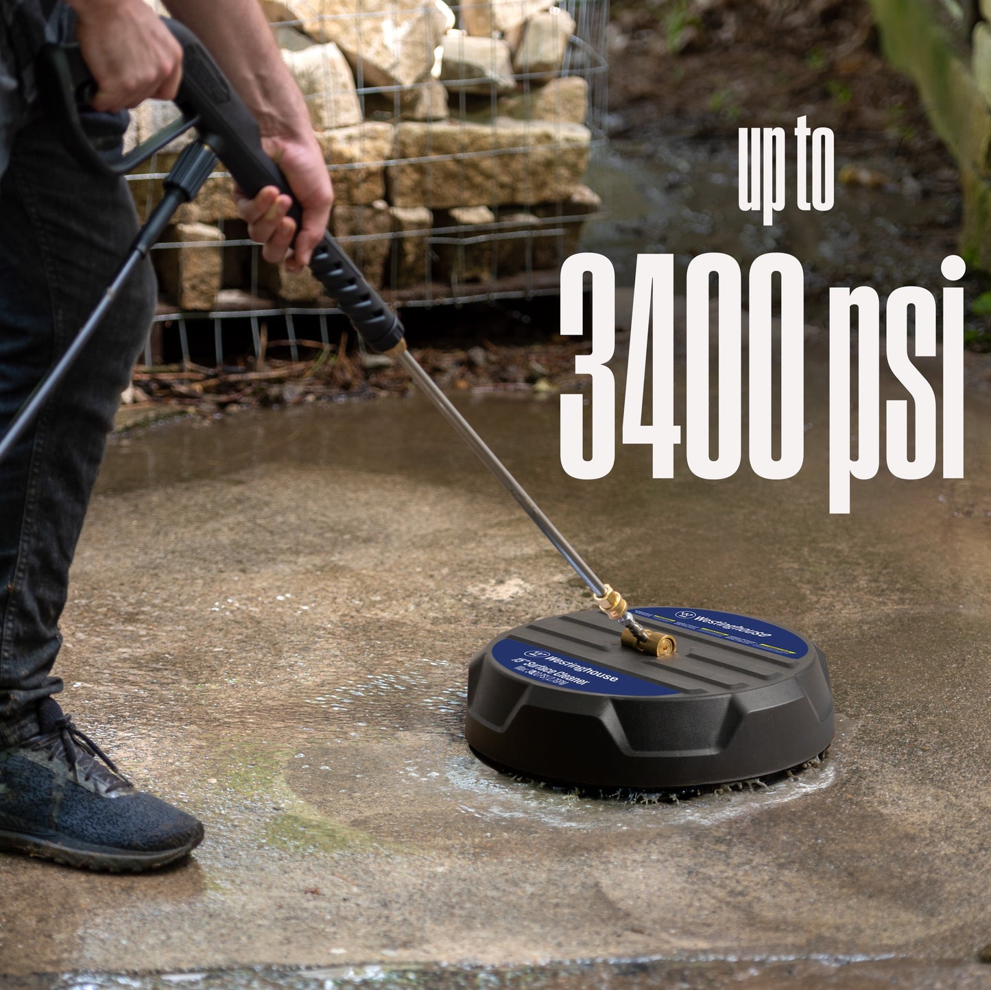 Westinghouse Universal 15” Pressure Washer Surface Cleaner Attachment - 3400 Psi, ¼” Connector