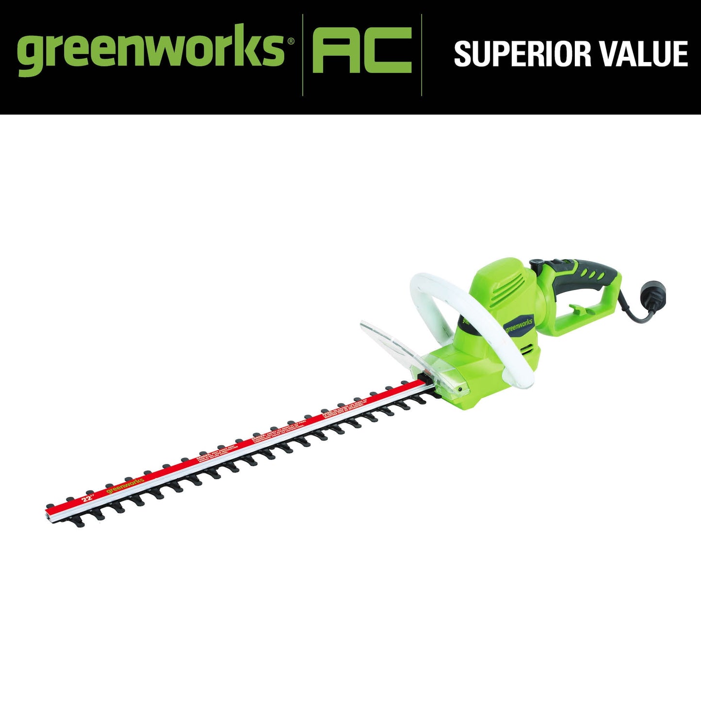 Greenworks 4 Amp 22" Corded Electric Hedge Trimmer 22122