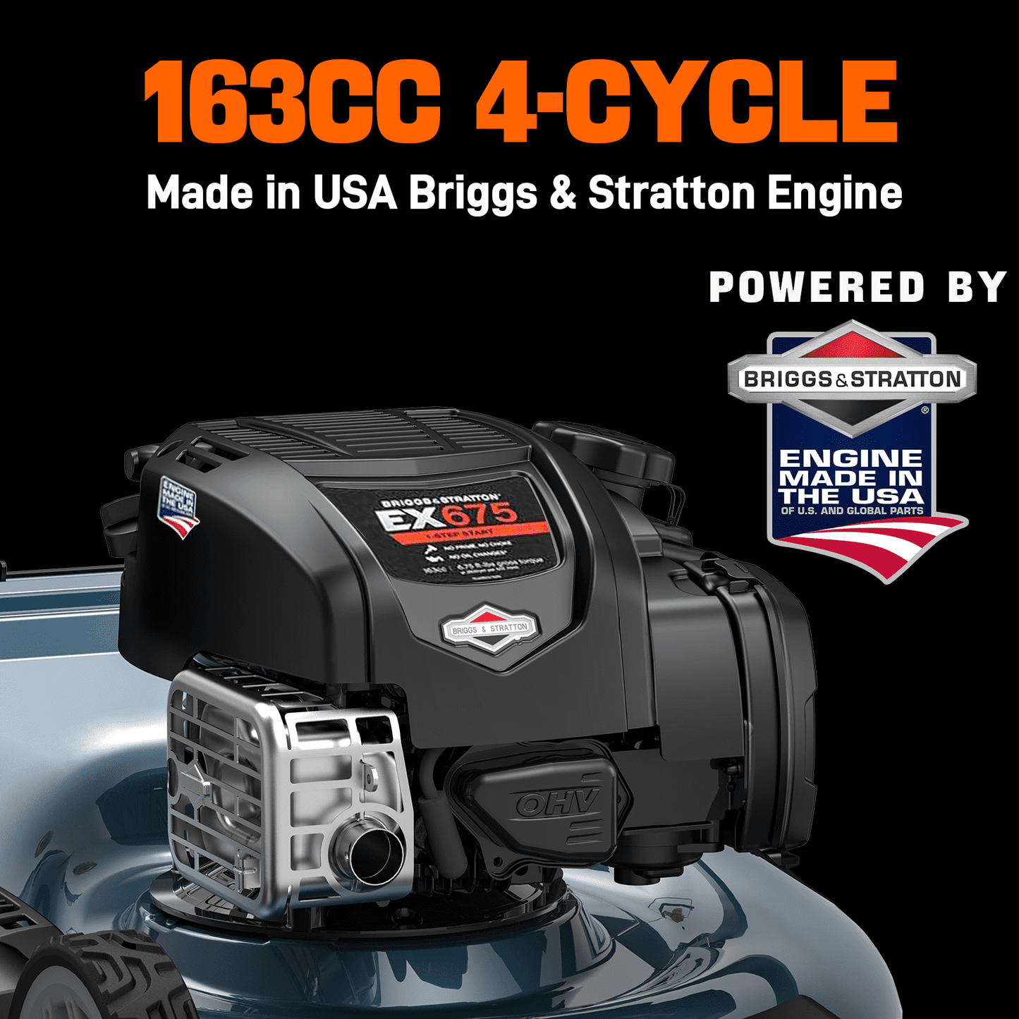 SENIX Self-Propelled Gas Lawn Mower, 22in Cutting Blade / 23in Cutting  Deck, 163 cc 4-Cycle Made in USA Briggs & Stratton Engine , 3-In-1, 6-Position Adjustment, 11in Rear Wheels, LSSG-H1
