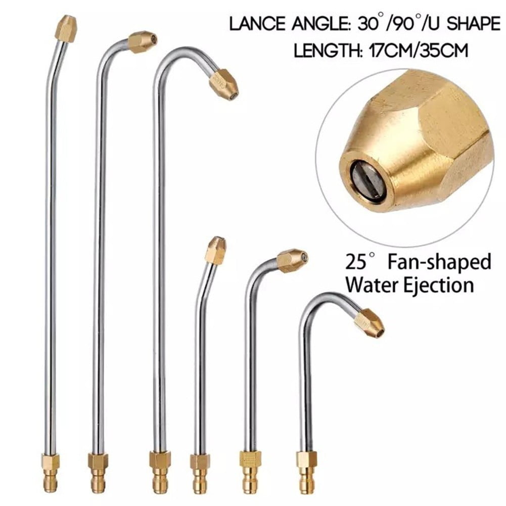 Fancy Pressure Washer Gutter Cleaner Attachment, Power Washer Extension Wand, U Shape Curved Rod, 1/4 inch Quick Connect 35cm