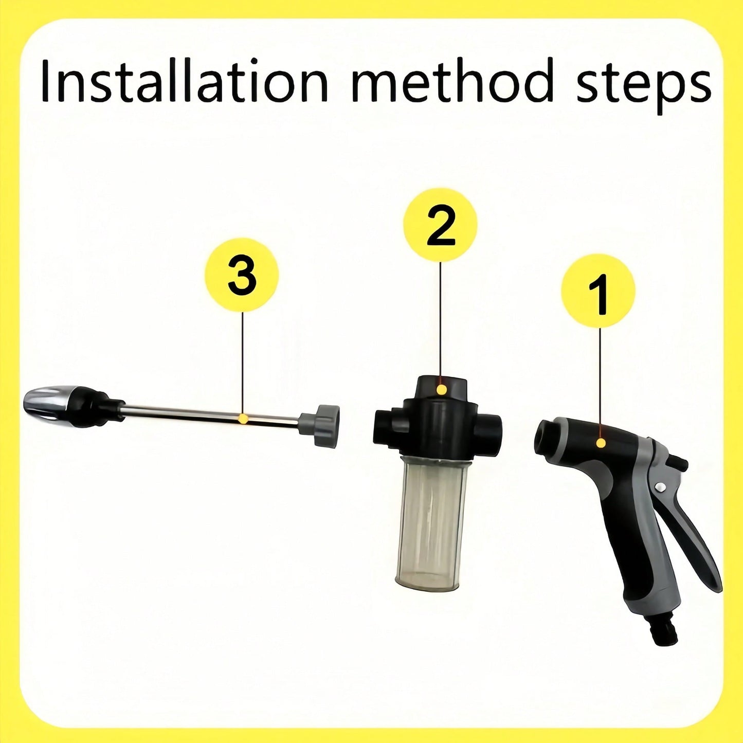 Portable High-Pressure Garden Watering Gun – 1900 PSI Power Washer Wand Sprayer for Car Wash, Yard, Lawn & Outdoor Cleaning