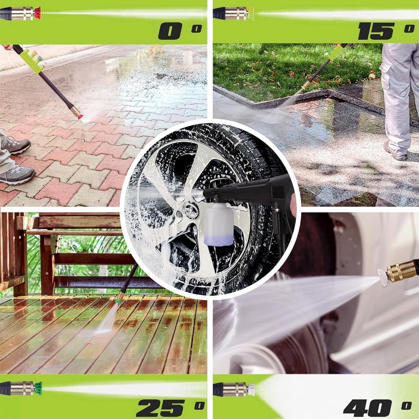 Electric Pressure Washer, 3500 Max PSI, 2.4 GPM Power Washer Machine with Hose Reel, 32FT Hose, 5 Quick Connect Nozzles, Foam Cannon Portable to Clean Patios, Cars, Fences, Driveways