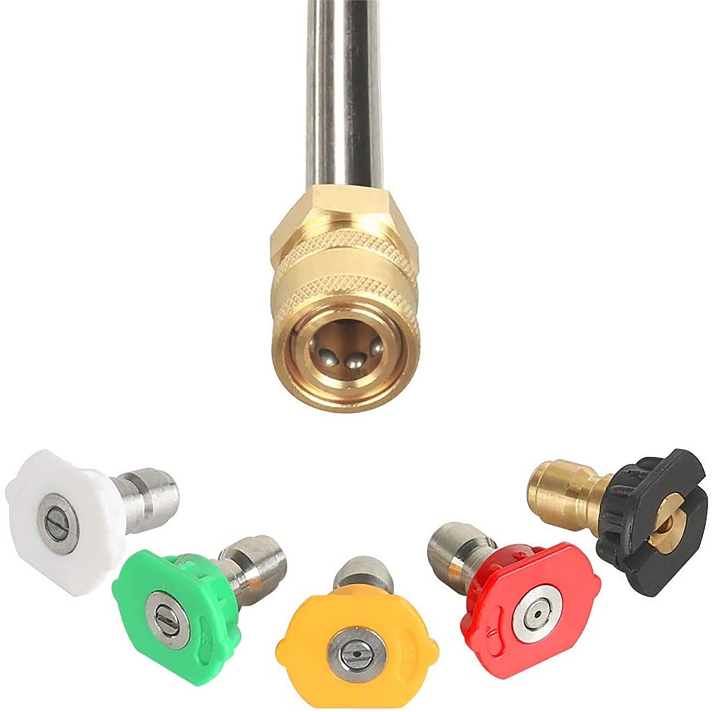 4000PSI Pressure Washer Gun,High Power Washer Handle with M22-14mm,Washer Gun+Extension Tube+5 Nozzle Kit