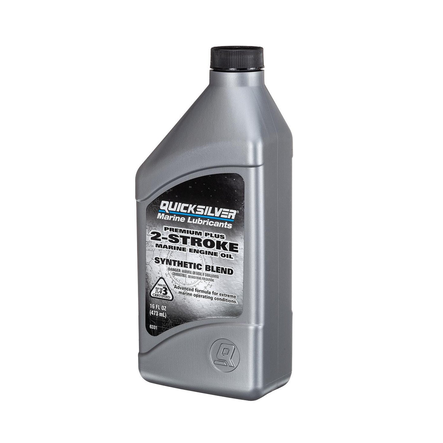 Quicksilver 8M0116447 Advanced Premium Plus TC-W3 2-Cycle Outboard Oil - Synthetic Blend -16 Ounce bottle